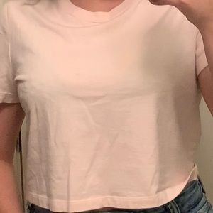 Light pink cropped T-shirt